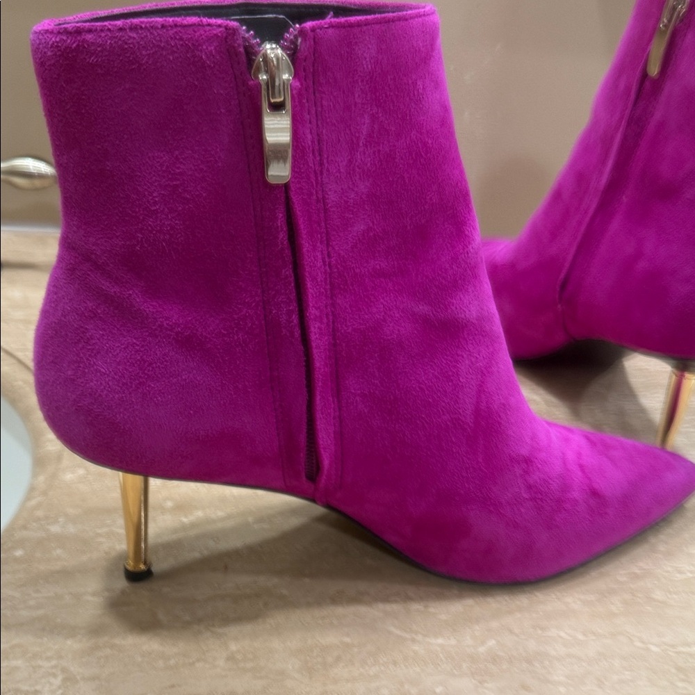 Nine West Vibrant Pink Heeled Boots - Picture 4 of 7